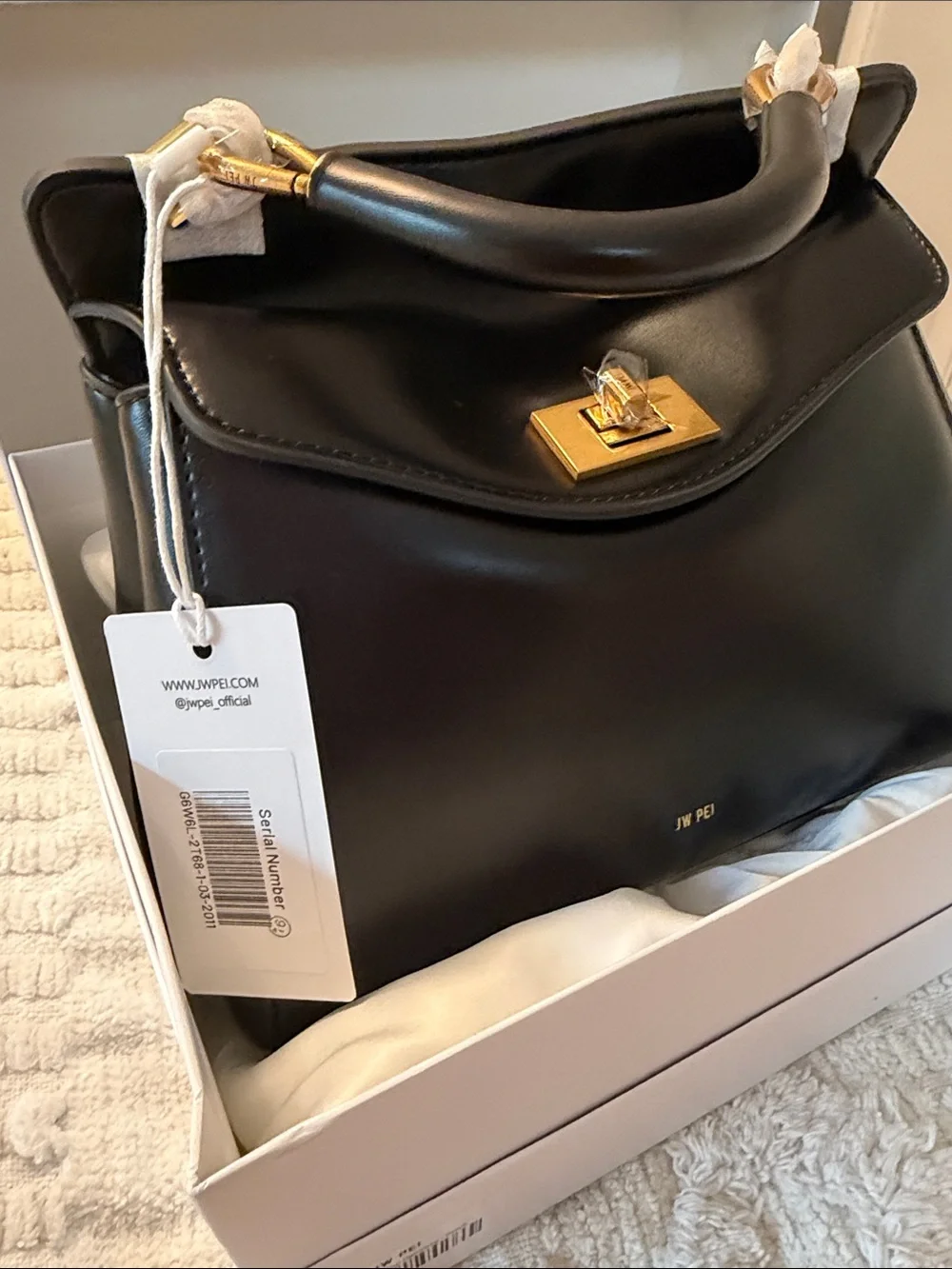 JW PEI Lucia Classic Top Handbag - Black